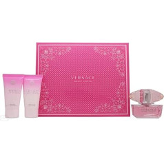 Versace Bright Crystal Eau De Toilette 50ml Body Lotion Shower Gel Gift Set Her