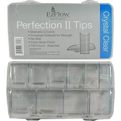 EZ Flow Perfection Ii Tips, Crystal Clear, 100 Count