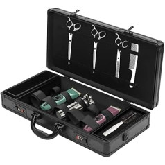 Hairdressing Case, Portable Barber Case Box with Password Lock & Shoulder Strap, Hairdressing Salon Carry Bag, Barber Hairdresser Tool Case, Travel Carry Case for Hairdressing Scissors, Hair Trimmer