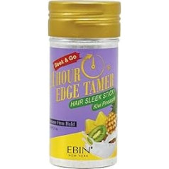 EBIN NEW YORK 24 Hour Edge Tamer Hair Sleek Stick, Extremely Firm Hold, 2.7 Oz, Kiwi Pineapple - Sleek & Go, No Chips and White Residue