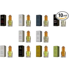 Premium Musk Unisex Fragrance Set - 10 x 5 ml Perfume (Top 10 Mix) - EL NABIL Misk Musk - Perfume Oil for Men and Women