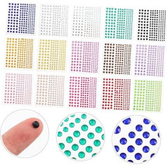 PLAFOPE 15 Blätter Nagelkunstaufkleber Augensteine Haarschmuck Glitzeraufkleber Nagelperlen Schmuck Aufkleber Nagelschmuck Nagel Diamanten Nagel-strasssteine ​​für Acrylnägel Körperjuwelen