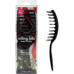 Rolling Hills - Quick Dry Brush - For All Hair Types - Black Colour