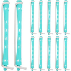 FRCOLOR 12 Pcs Green Perm Set for Hair Tools, Curlers, Wavy Curlers, Perm Bars, Colored Curlers, Hair Styling Rollers, Green