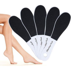 Foot File, Foot Callus Remover Professional Sandpaper Pedicure Tools Double Sided Foot Rasp File Hair Removal with Plastic Handle, Foot File for Dead Skin for Foot (5 Pieces/Pack)