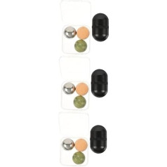 MAGICLULU 3 Sets Ball Volcanic Stone Eye Ice Roller Skin Jade Massager Tighten Facelift Drool Lacquer Neck Massager Massage Ball Face Jade Jade Ball Roller Eyes