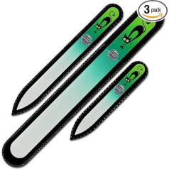 Mont Bleu Set of 3 Cats Crystal Nail Files hand decorated with crystals from Swarovski® | Hand Made, Czech Tempered Glass, Lifetime Guaranty