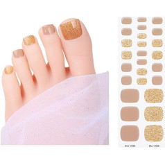Toenail Stickers Semi Cured Gel Toenail Strips Solid Color Toenail Polishing Strips Toenail Art Decoration