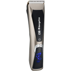 Orbegozo CTP 3500 Professional Hair Trimmer Waterproof Self Sharpening and Firm Ceramic Blade Titanium Coated 2 Hour Run Time 1400mAh 3 Speed Titanium Black