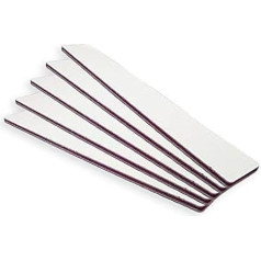 EuBeCos 100 x Premium Professional Nail Files White Extra Wide Grain 100/180 Made in Germany