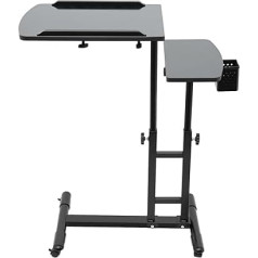 MEHOOSPVN Tattoo Workstation, Portable Mobile Tattoo Workstation Equipment Adjustable Desk Table Large Mobile Work Station Adjustable Height for Tattoo Beauty Massage Manicure Salon
