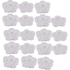Healthcom 50pcs 4g Plastic Pots Jars 4ml Refillable Cosmetic Containers Sample Transparent Plum Flower Shape Lids for Makeup Travel Empty Container for Creams Powder Jewelry