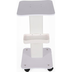 HOARLICN Beauty Cosmetic Trolley, Work Trolley, Beauty Salon Trolley, Tool Trolley, Cosmetic Portable Trolley with Wheels for Hairdresser, Beauty Salon, Spa, White