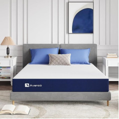 Avenco Mattresses 100 x 200, Gel Memory Foam Mattress, Comfort High Elastic Memory Foam Mattress, Medium Firm Hybrid Foam Mattress for Cool Sleep, Oeko-Tex Certified