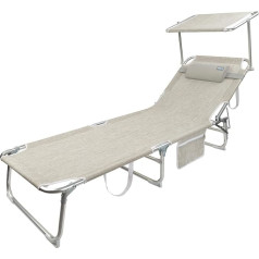 Aktive 62650 Lounger Aluminium Fabric Beige