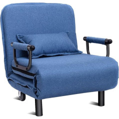 Costway 3 in 1 Folding Sofa Bed Folding Bed Chaise Longue Folding Chair Sofa Bed with Adjustable Back Rest Includes Cushion ideal for bedroom, living room, office