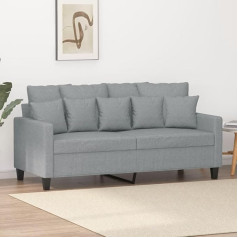 Zeyuan 359267 2-Seater Sofa, Light Grey, 140 cm Fabric, Sofas & Couches, Sofa Living Room, Sofa for Teenager's Room, Relaxing Sofa, Sofa for Bedroom, Upholstered Sofa