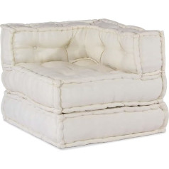 Vidaxl Pouf Modular Cream 70 x 70 x 54 cm Fabric Sofa, Seat Pouf, Sofa Bed, Modular Sofa, Seat Pouf, Pallet Cushion, Fabric Sofa, Floor Sofa, Couch