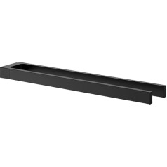 Keuco Metal Towel Rail Matt Black Double Arm Rigid 45cm Deep Bathroom Guest Toilet Wall Mounted Edition 11