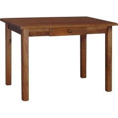 K Koma Dining Table with Drawer Kitchen Table Solid Pine Restaurant Oak (80, 60)