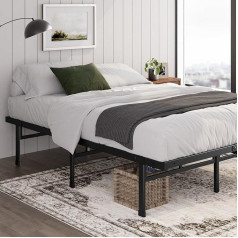 ‎Zinus Zinus Justin Bed 90 x 200 cm - Height 36 cm with Under Bed Storage - Metal Platform Bed Frame - Black