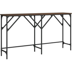 Makastle Console Table, Small Exhibition Table, Entrance Table, Sofa Table for Small Space, Hallway, Living Room, Bedroom, Brown Oak Look, 140 x 29 x 75 cm, Wood Material