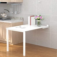 Kddeon Invisible Floating Folding Wall Table, Desk, Computer Desk, Multifunctional Workbench, Kitchen Table, Dining Table, Convertible to Wall Painting, Bar Table, with Screws (80 x 50 cm / 32 x 20 inches)