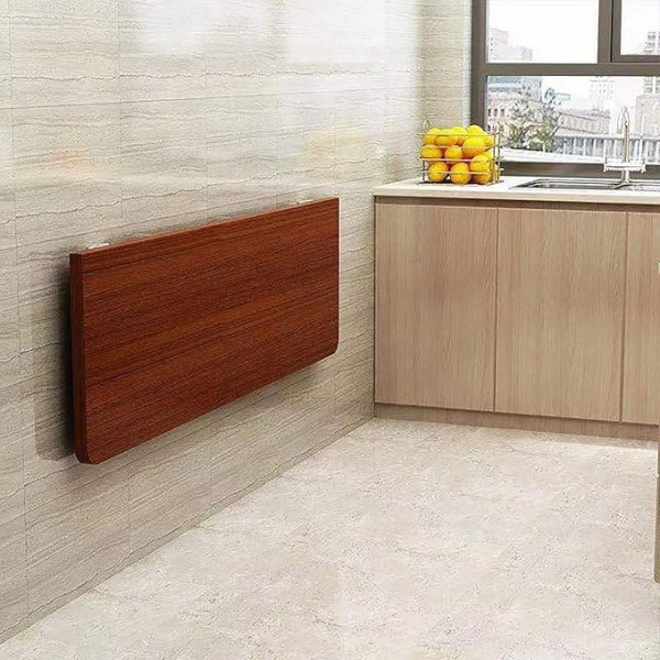 Generisch Multifunktionaler Wand-Klapptisch für kleine Räume, ohne Bohren, starke Tragkraft, ideal für Schminktisch, Küche und mehr (Farbe: )