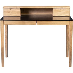M2 Kollektion Henrik Desk, Wood, Brown, Black, W/H/D = 110 x 75/91 x 60 cm