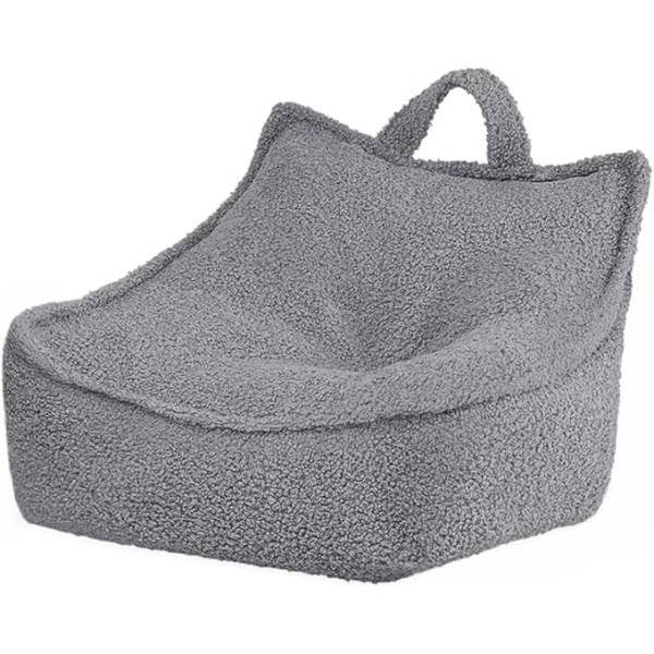 Misioo Children's Bean Bag 77 x 67 x 50 cm - Big Bag - Bean Bag - Handle for Easy Carrying - Washable Fabric - Premium Quality - Sturdy and Soft Construction - Boucle Material