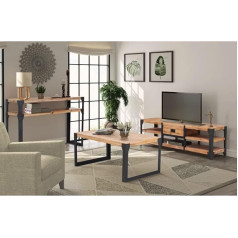 Raugaj Furniture Sets Three Piece Living Room Furniture Set Solid Acacia Wood Furniture