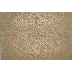 Amdxd 6er Set Tischsets Platzsets Abwaschbar Quadratisch, PVC Platzset Weihnachten Abwischbar Rechteckig mit Schneeflocke Muster Anti-Rutsch, Tischuntersetzer Deko Gold für Küche Hause, 45x30CM