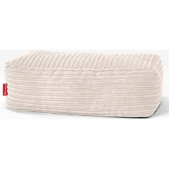 Lounge Pug , Large Footstool Pouf Cord Ivoire