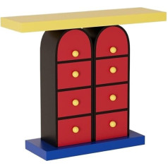 ‎Generisch Moderner Dielentisch mit 6 Schubladen, Akzent-Sofatisch für Wohnzimmer, 115 cm, Unterhaltungszentrum für Flur, Foyer, Eingang