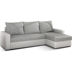 All4All Roma Corner Sofa with Bed Function, Furniture, L-Shape, Couch with Bed Box, Sofa Bed with Ottoman, Sofa Corner Modern, Upholstered Sofa, Small, Cheap, Folding, Sofa Bed, Corduroy, 23