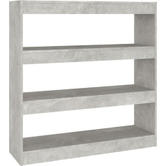 Vidaxl Bookcase / Divider Cement Grey 100 x 30 x 103 cm