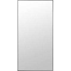 Kare Bella Designer Mirror, Black, Rectangular, with Frame, Full Body Mirror, Modern Classic, Wardrobe Mirror, Living Room, Aluminium Frame, 160 x 80 x 2.5 cm (H x W x D)