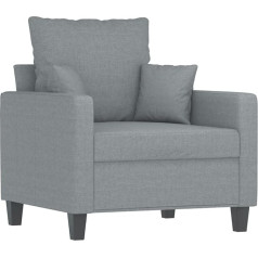 Tidyard Sessel, Loungesofa, Couch Wohnzimmersofa, Designsofa, Sitzmöbel, Hellgrau 60 cm Stoff