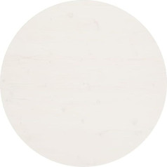 Homiuse Round Table Top, White, Diameter 90 x 2.5 cm, Solid Pine Wood Top, Round Table Top, Replacement Part for Dining Table, Coffee Table, Garden Tables, Durable, Easy to Clean, Elegant Style