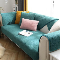 ‎Livego LiveGo 2023 Velvet Sofa Cover Soft Dustproof Corner Sofa Couch Cover Non-Slip Sofa Cushion Covers Washable Sofa Slipcovers Large 3 Seater(Green, 70x90cm)