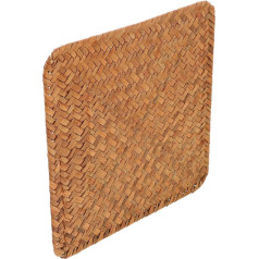 Aboofan Woven Placemats, Rattan Chargers for Dinner Plates, Square Rattan Placemats, Household Placemat, Seagrass Placemat, Seagrass Drinking Pot Mat, Orange Straw