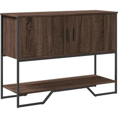 Vidaxl Console Table, Hallway Table with Storage Space Metal Handles, Console Side Table for Living Room, Wall Table, Modern, Brown Oak Look, Wood Material