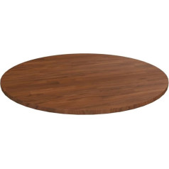 Wifese Round Table Top, Dark Brown Coffee Table, Dining Table, Wooden Top, Solid Multiplex Top, Kitchen Worktop, Wooden Top, Round Tabletop, Oak Table Top, Diameter 90 x 1.5 cm, Treated Oak Wood