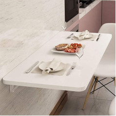 Zyfa Wall Table Folding Table Wall Kitchen Wall Folding Table Wooden Dining Table Desk Computer Table 50 kg Load Capacity