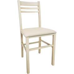 Zstyle Angy Faux Leather Chair Modern Design Wooden Kitchen Dining Room Ergonomic Beige Faux Leather Seat