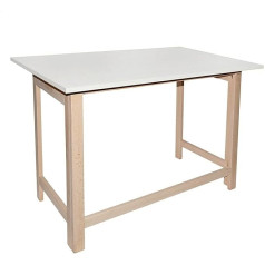 Well Home Mobiliario & Decoración WELL HOME MOBILIARIO & DECORACIÓN Lid Folding Table White Structure Without Varnish Wood 60D x 100W x 75H cm