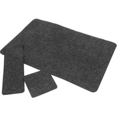Magiclulu Filz Tischsets Set Aus Rutschfestem Hitzebeständigem Filz Wiederverwendbare Tischunterlagen Für Haushalt Elegante Esszimmerdekoration Tiefer Grauer Quadratischer Untersetzer