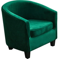 ‎Topchances TOPCHANCES 2 Pieces Tub Club Chair Covers, High Stretch Armchair Sofa Slipcover with Pillow Case, Velvet Furniture Protector, Soft Couch Covers for Dining Room, Living Room, Office, Reception (Dark