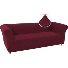 ‎Bxful BXFUL Sofa Covers, Stretch Couch Covers, Non-Slip Sofa Protective Cover with Armrest, Spandex Jacquard Sofa Throws, Non-Slip Sofa Cover, Washable Sofa Cover for Pets (3-Seater, Red Wine)