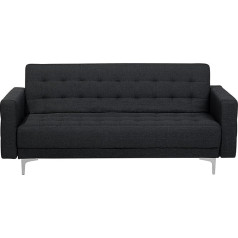 Beliani Aberdeen Modern 3 Seater Sofa Upholstered Cover Graphite Grey